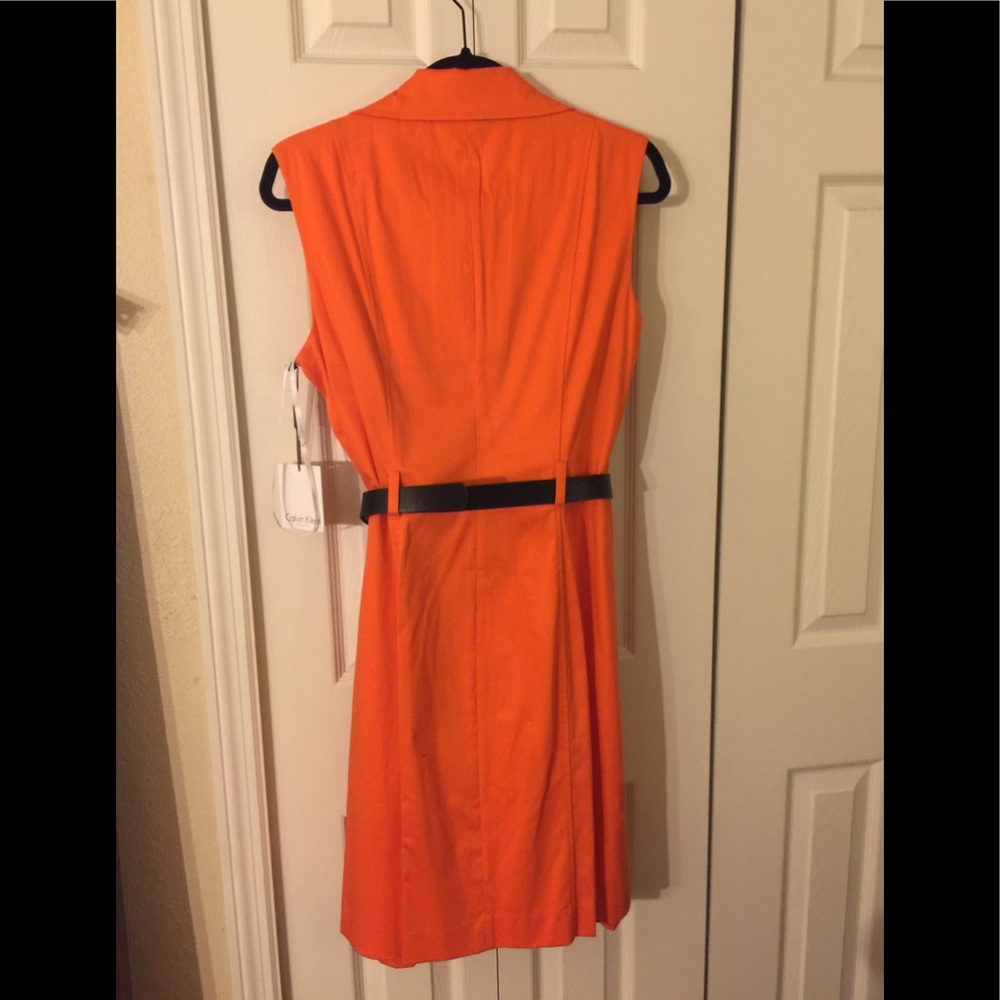 Brand New Calvin Klein Dress. Orange. Size 12 - Picture 2 of 2